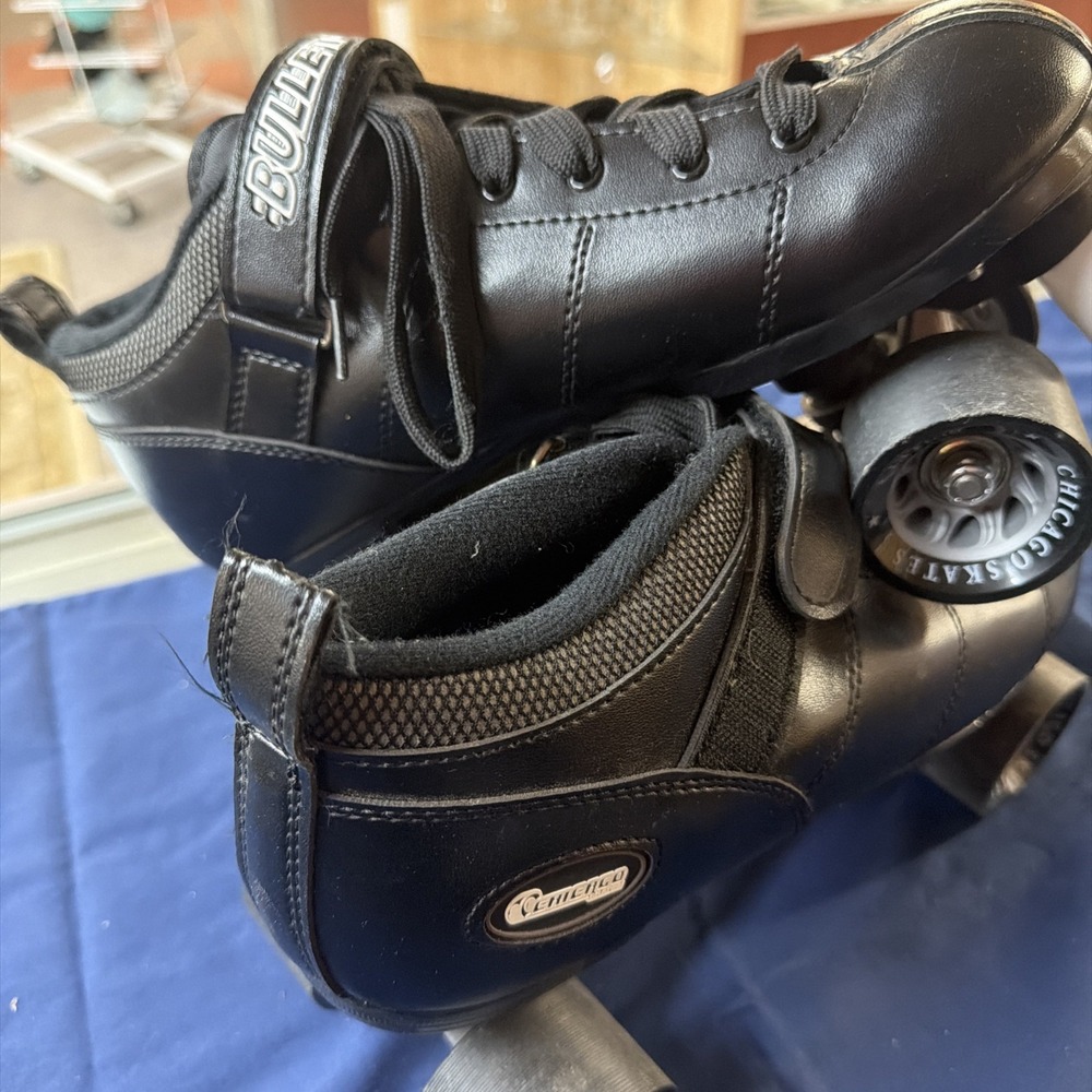 Bullet Roller Skates Men US 11 Black Quad Skates Indoor Outdoor Adult
